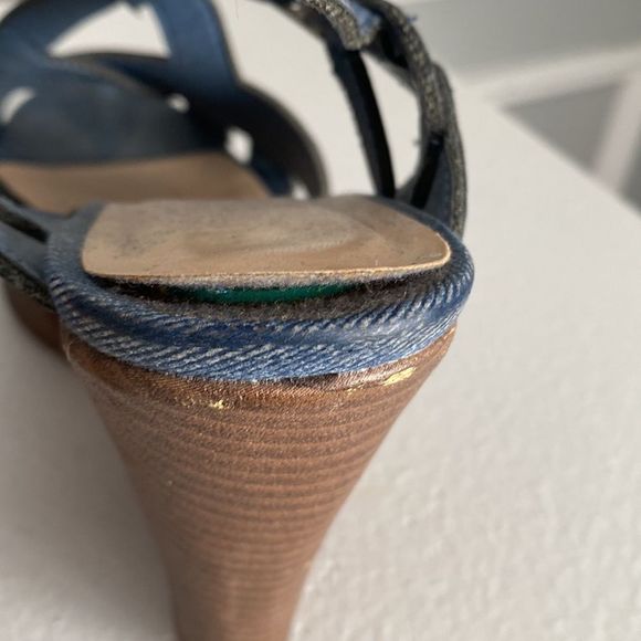 Dollhouse Denim Platform Wedge Sandal - Picture 8 of 10